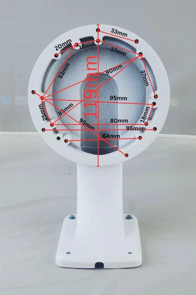 Alt view image 3 of 7 - CCTV Dome Security Camera Metal Wall Mount Arm Bracket