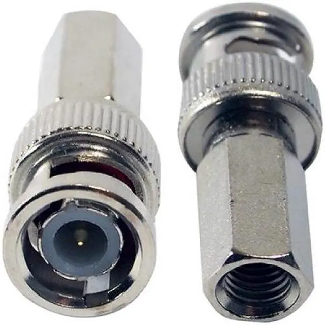 Alt view image 2 of 3 - Evertech 10 Pcs BNC Male Twist-On RG59 Connector Adapter CCTV Coax Security Cameras
