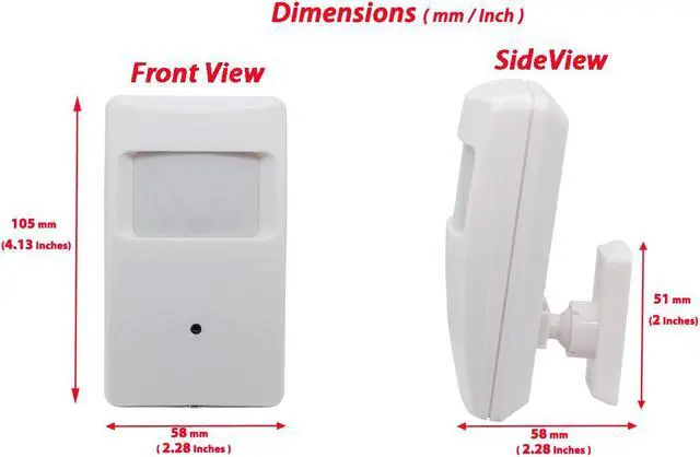 Alt view image 7 of 7 - Evertech Motion Sensor Shape 1080P Indoor Hidden Covert Security Camera