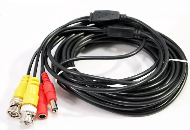 Alt view image 4 of 5 - Evertech 25ft Black BNC Video Power Cable Security Camera Wire Cord for CCTV DVR Surveillance System ( 4 Pack )