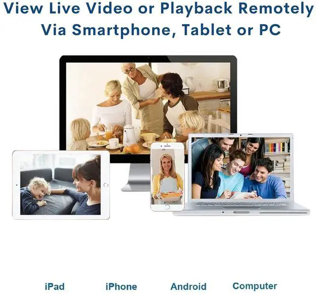 Alt view image 5 of 7 - Evertech 16 Channel H.264 720P/ 1080P AHD / TVI / CVI / Analog Security Camera Video Recorder with 2TB HDD