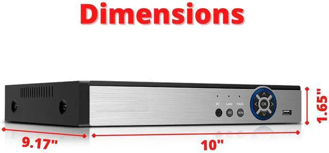 Alt view image 7 of 7 - Evertech 16 Channel H.264 720P/ 1080P AHD / TVI / CVI / Analog Security Camera Video Recorder with 2TB HDD