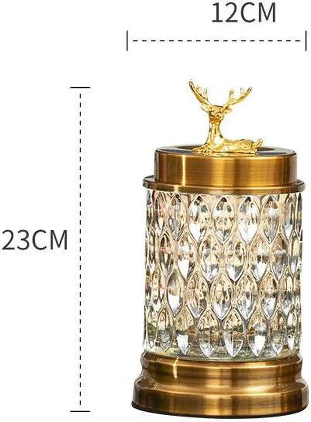 Alt view image 4 of 4 - Anyhouz 23cm Glass Candy Jar Food Storage Tabletop Home Decor