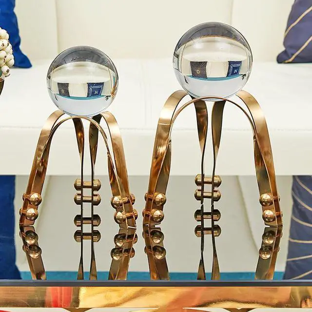 Alt view image 2 of 6 - Anyhouz 20cm Luxury Crystal Ball Tabletop Home Decor