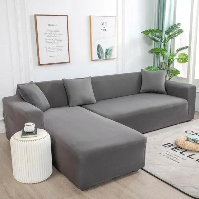 Alt view image 4 of 7 - Anyhouz 2 Seater Sofa Cover Plain Bean Paste Red Style and Protection For Living Room Sofa Chair Elastic Stretchable Slipcover