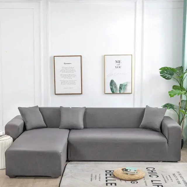 Alt view image 5 of 7 - Anyhouz 2 Seater Sofa Cover Plain Bean Paste Red Style and Protection For Living Room Sofa Chair Elastic Stretchable Slipcover