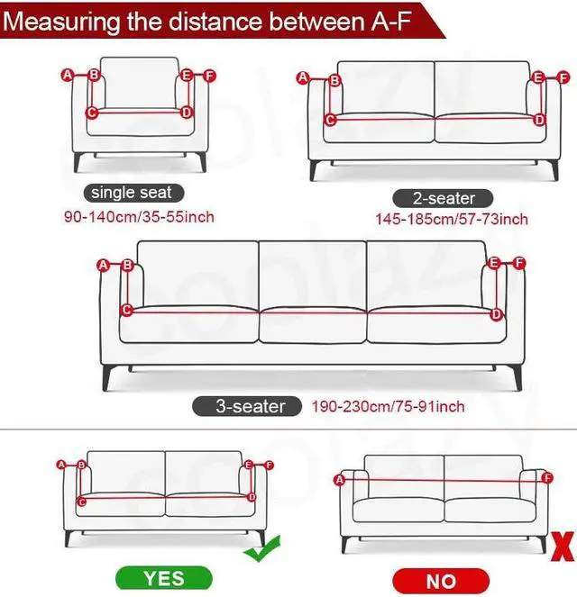 Alt view image 7 of 7 - Anyhouz 2 Seater Sofa Cover Plain Bean Paste Red Style and Protection For Living Room Sofa Chair Elastic Stretchable Slipcover