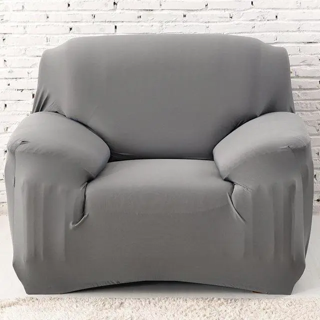 Alt view image 7 of 7 - Anyhouz 2 Seater Sofa Cover Plain Beige Style and Protection For Living Room Sofa Chair Elastic Stretchable Slipcover