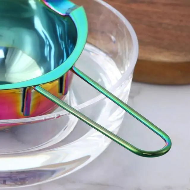 Alt view image 4 of 5 - Anygleam Melting Pot 2Pcs Gold Chocolate Melt Cookware Kitchen Heating Container Milk Bowl Baking Tool Kitchenware