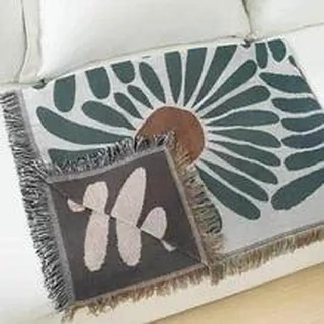 Alt view image 6 of 6 - Anyhouz Green Blanket Eye Snake Throw Blanket Camping Picnic Mat Beach Mat