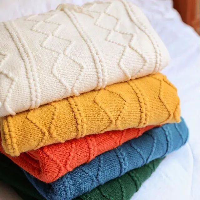 Alt view image 2 of 7 - Anyhouz Green Throw Blanket Faux Cashmere Sofa Cover Tassels Blanket 130*230cm