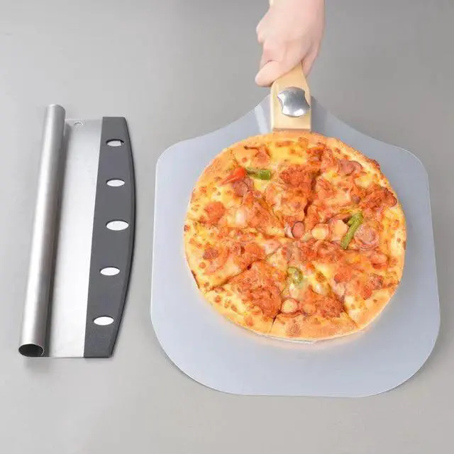 Alt view image 4 of 6 - Anygleam 35*11 inch Pizza Cutter Stainless Steel Sharp Pizza tools With Protective Cover