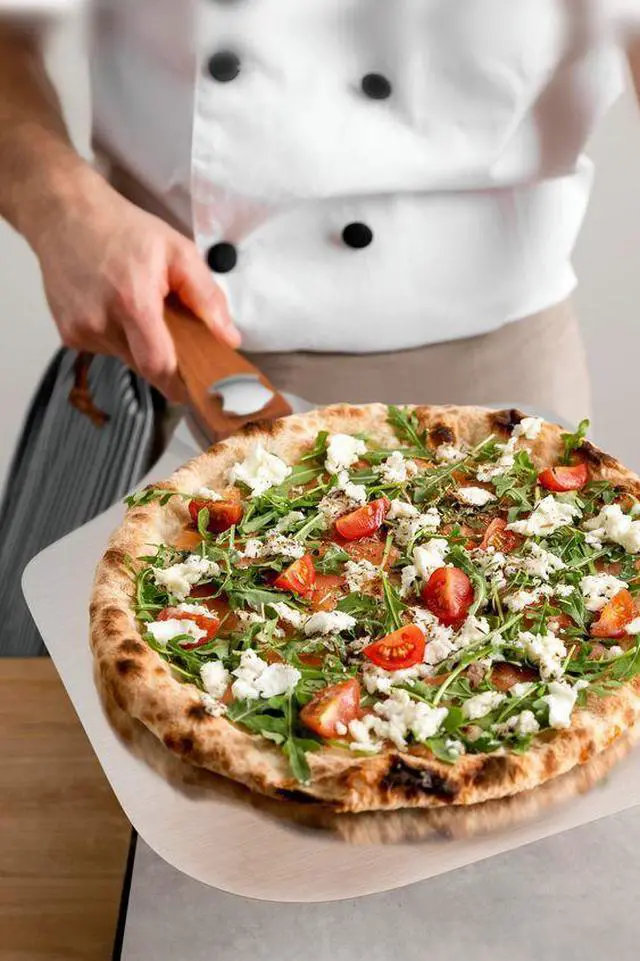 Alt view image 6 of 7 - Anygleam 12*14 Inch Pizza Cutter and Shovel With Foldable Wooden Handle Bakeware Kitchen Tools No Oxidation