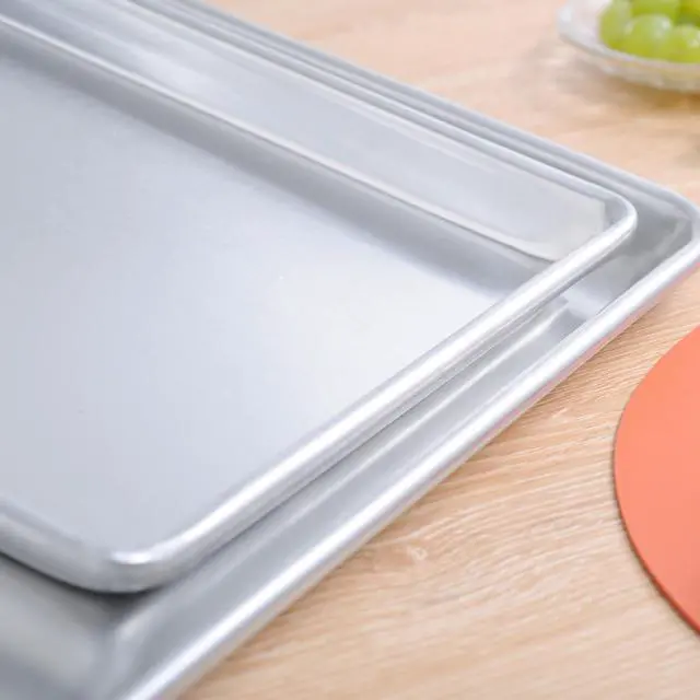 Alt view image 3 of 7 - Anygleam 25*16 inch Baking Pan Tray Aluminum Sheet Rectangular Bakeware Kitchen Oven Food Tools
