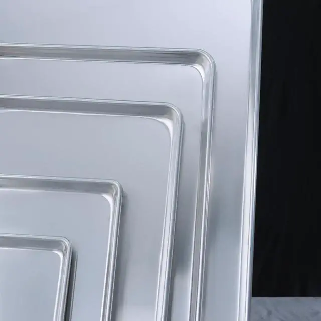 Alt view image 7 of 7 - Anygleam 25*16 inch Baking Pan Tray Aluminum Sheet Rectangular Bakeware Kitchen Oven Food Tools