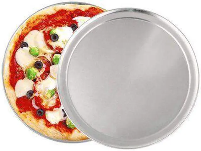 Alt view image 5 of 7 - Anygleam 12 Inches Pizza Tray Aluminum Round Rimmed Non stick Metallic Dish Cake Baking Pan for Kitchen