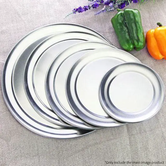 Alt view image 7 of 7 - Anygleam 12 Inches Pizza Tray Aluminum Round Rimmed Non stick Metallic Dish Cake Baking Pan for Kitchen