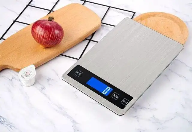 Alt view image 3 of 4 - Anygleam Black Stainless Kitchen Food Scale 5Kg Measure Digital Display