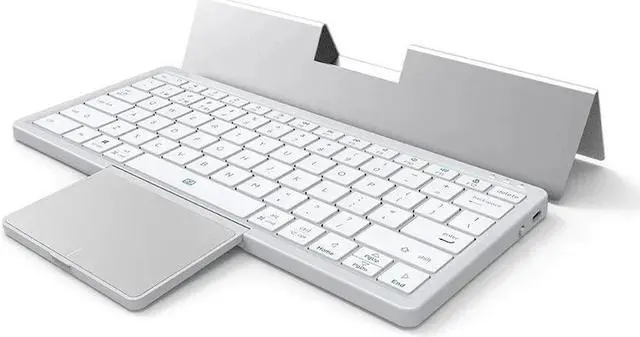 Main image of Anymob Bluetooth Keyboard  Silver Mini Foldable Wireless Keys With Touchpad