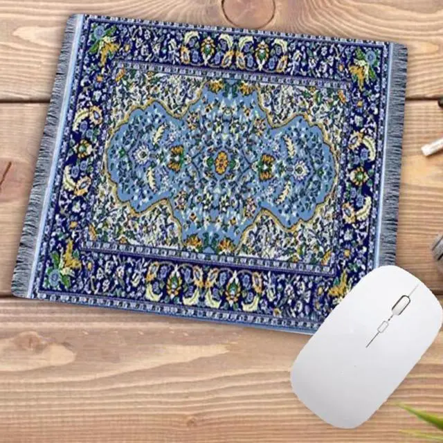 Alt view image 2 of 5 - Anymob Mouse Pad Green 22X18CM Persian Tribal Carpet Computer Office Desk Non-Slip Mat