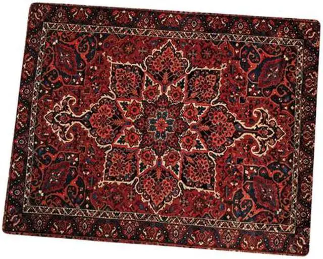 Main image of Anymob Mouse Pad Dark Red 22X18CM Persian Tribal Carpet Computer Office Desk Non-Slip Mat