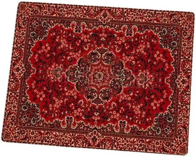 Main image of Anymob Mouse Pad Red Orange 22X18CM Persian Tribal Carpet Computer Office Desk Non-Slip Mat