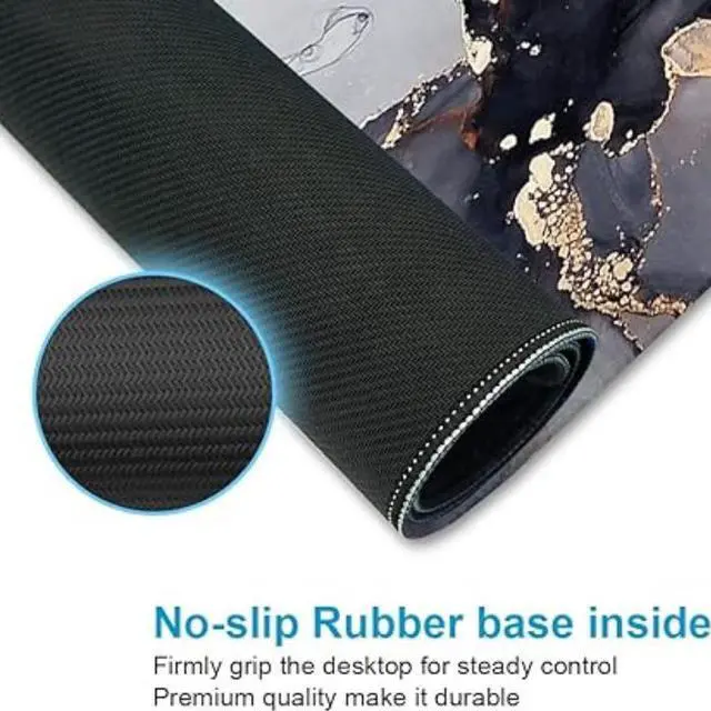 Alt view image 6 of 7 - Anymob Mouse Pad White 400X900X4MM Art Series Marble Computer Laptop Rubber Mat