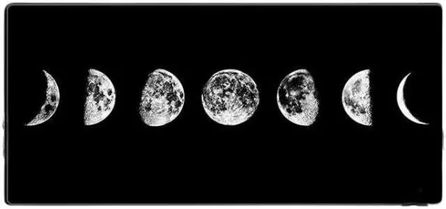 Main image of Anymob Mouse Pad Black 400X900X4MM Moon Art Gaming Mouse Pad Keyboard Carpet Pad