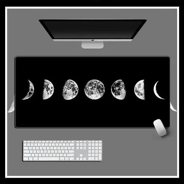 Alt view image 2 of 7 - Anymob Mouse Pad Black 400X900X4MM Moon Art Gaming Mouse Pad Keyboard Carpet Pad