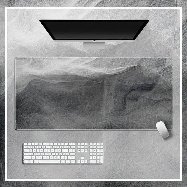 Alt view image 2 of 7 - Anymob Mouse Pad Black White 400X900X4MM Art Design Computer Desk Keyboard Carpet Pad
