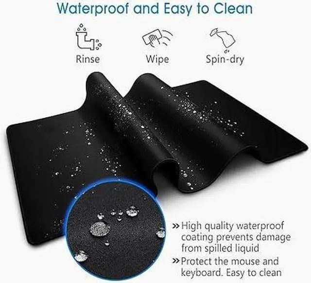 Alt view image 5 of 7 - Anymob Mouse Pad Ice Blue 400X900X4MM Forest Computer Keyboard Pad Non-Slip Rubber Mat