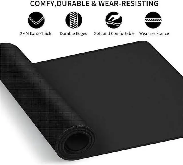 Alt view image 4 of 7 - Anymob Mouse Pad Black White 400X900X4MM Art Design Computer Desk Keyboard Carpet Pad