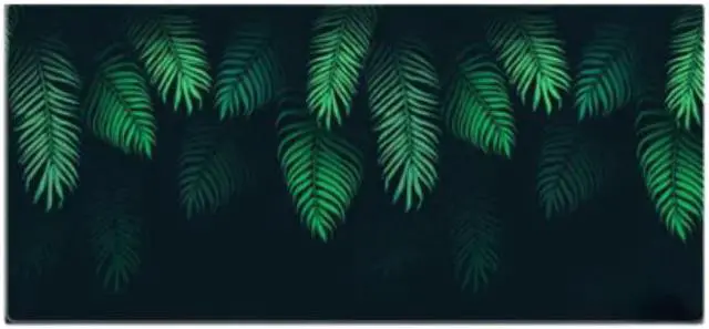 Main image of Anymob Mouse Pad Green 400X900X4MM Leaves Computer Keyboard Pad Non-Slip Rubber Mat