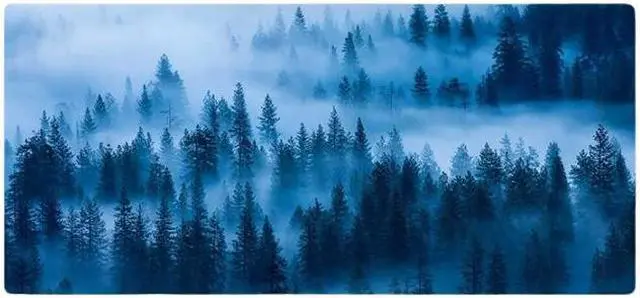 Main image of Anymob Mouse Pad Ice Blue 400X900X4MM Forest Computer Keyboard Pad Non-Slip Rubber Mat