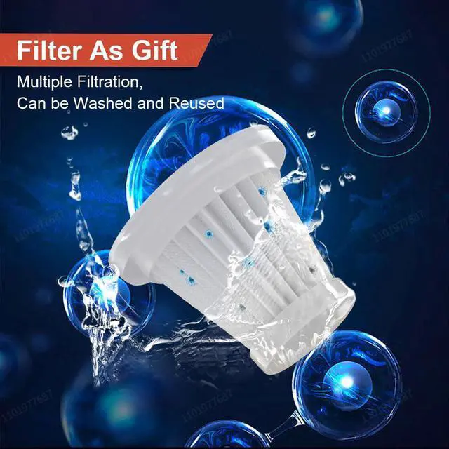 Alt view image 3 of 7 - Anymob Vacuum Cleaner Silver Basic 2 Filters Mini Cordless Cleaner Home Car Portable Desktop Duster