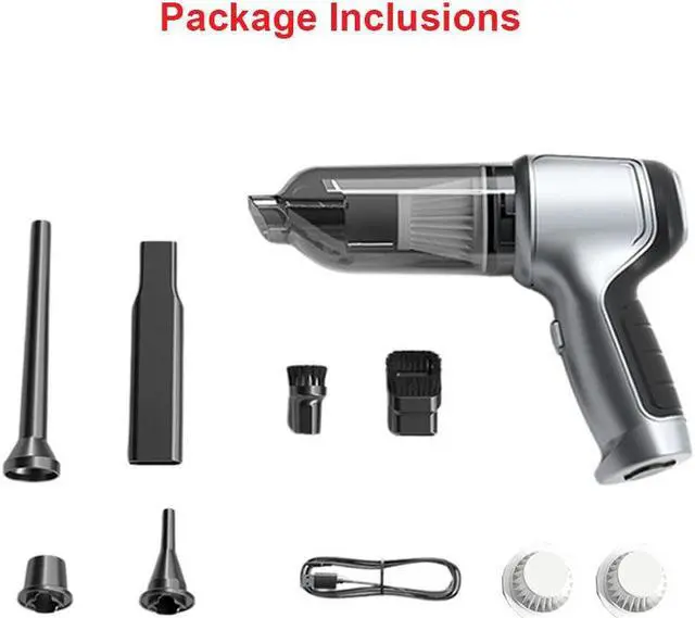 Alt view image 7 of 7 - Anymob Vacuum Cleaner Silver Basic 2 Filters Mini Cordless Cleaner Home Car Portable Desktop Duster