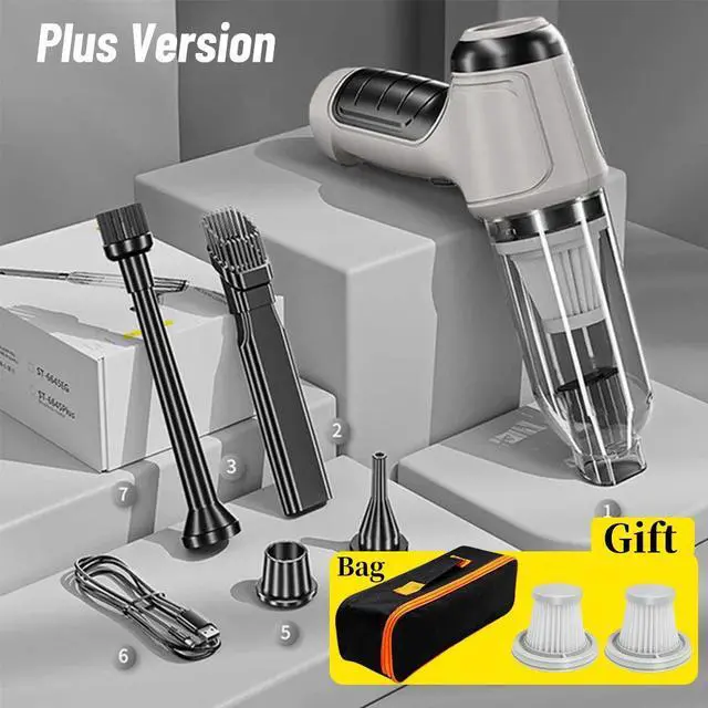 Alt view image 2 of 6 - Anymob Vacuum Cleaner With Bag Gray Basic 2 Filters 3in1 Car Cordless Home Appliance Dual Use