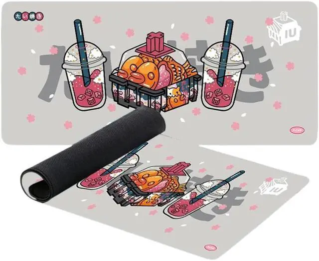 Main image of Anymob Mouse Pad Gray 400X900X4MM Milk Tea Game Pad Rubber Soft Keyboard Desk Mat