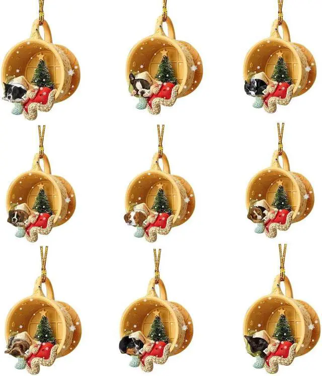 Alt view image 3 of 3 - Anyhouz Christmas Sleepy Cat Hanging Pendant Ornaments