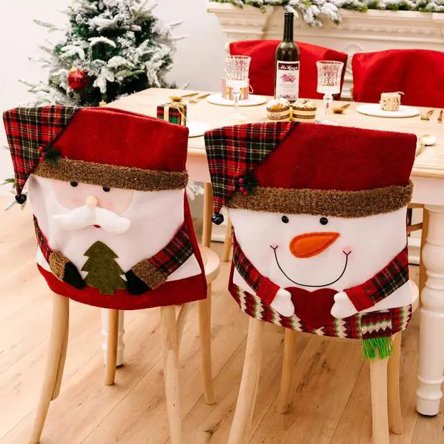 Alt view image 4 of 5 - Anyhouz Christmas Chair Santa Claus Cushion Cover Home Style Decor Stool