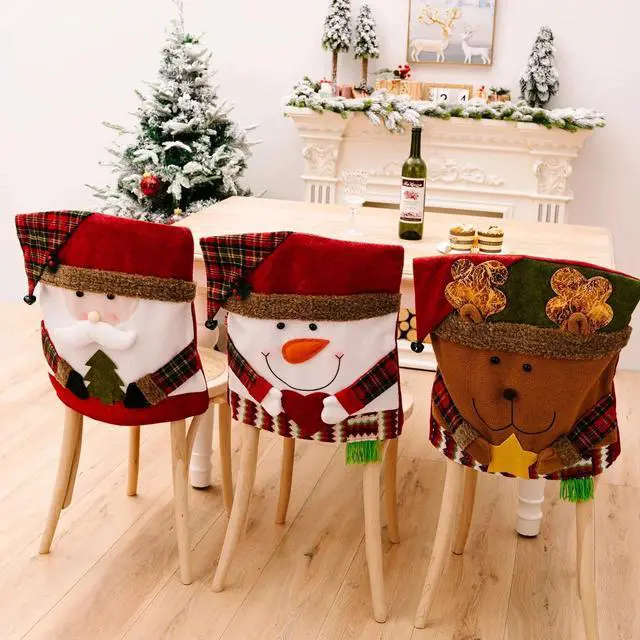 Alt view image 3 of 5 - Anyhouz Christmas Chair Santa Claus Cushion Cover Home Style Decor Stool