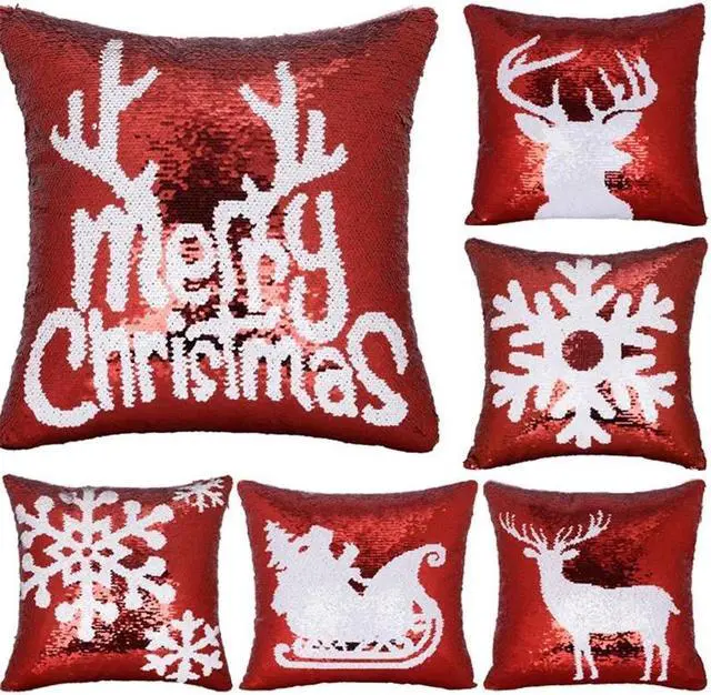 Alt view image 2 of 4 - Anyhouz Christmas Pillow Cover Deer Head Seat Soft Throw Pillow