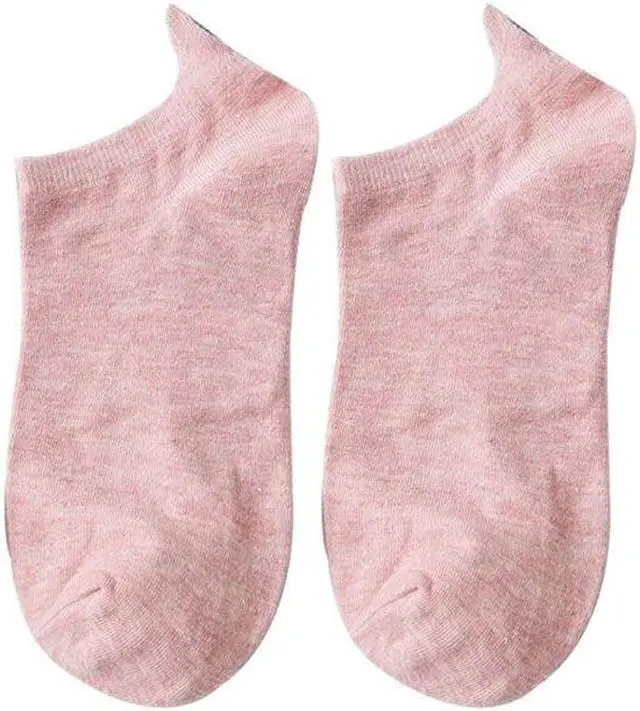 Alt view image 2 of 7 - Anysox 5 Pairs One Size 4-5 Pink Fashion Funny Unisex Stereoscopic Heel Embroidered Women Candy Color Cotton Short Cute Socks