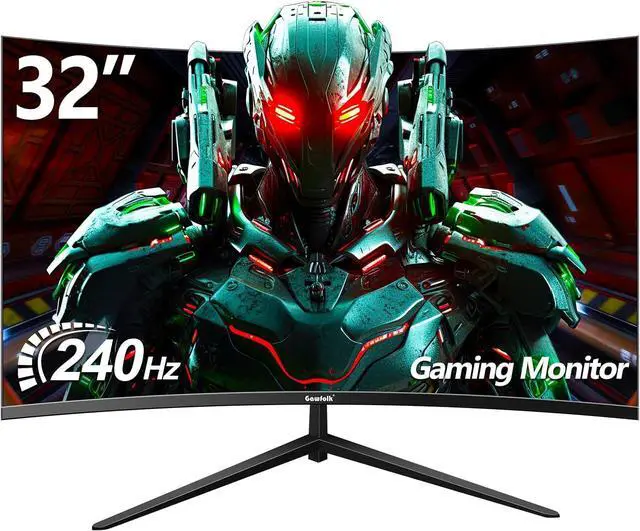 Main image of Gawfolk , GF320C , 32-inch Curved Gaming Monitor, 240Hz, 1800R PC Monitor, Full HD 1080P, Frameless Computer Monitor with Freesync and Eye Protection Technology, Wall Mountable Compatible with Xbox/PS