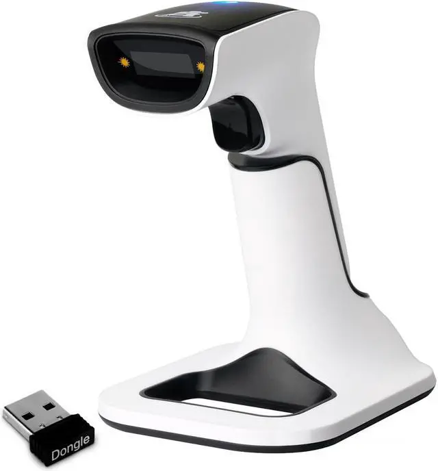 Main image of ScanAvenger Wireless Portable 1D&2D with Stand Bluetooth Barcode Scanner: Hand Scanners 3-in-1 Vibration, Cordless, Rechargeable Scan Gun for Inventory - USB Bar Code/QR Reader (with Next Gen Stand)