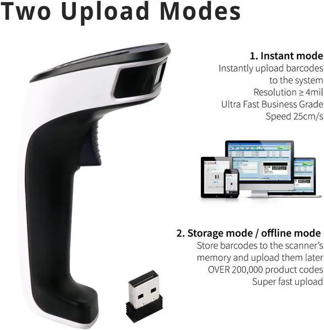 Alt view image 7 of 7 - ScanAvenger Portable Wireless Bluetooth Barcode Scanner: 3-in-1 Hand Scanners - Cordless, Rechargeable 1D and 2D Scan Gun for Inventory Management - Wireless, Handheld, USB Bar Code/QR Code Reader