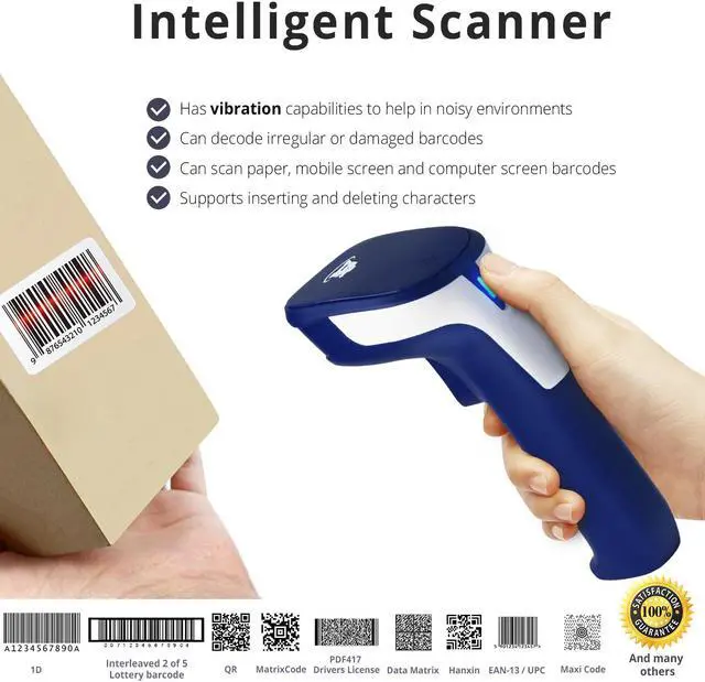 Alt view image 4 of 7 - ScanAvenger 1D and 2D Portable Wireless Bluetooth Barcode Scanner: 3-in-1 - Cordless, Rechargeable Scan Gun for Inventory Management - Wireless, Handheld, USB Bar Code/QR Code Reader - Hand Scanner