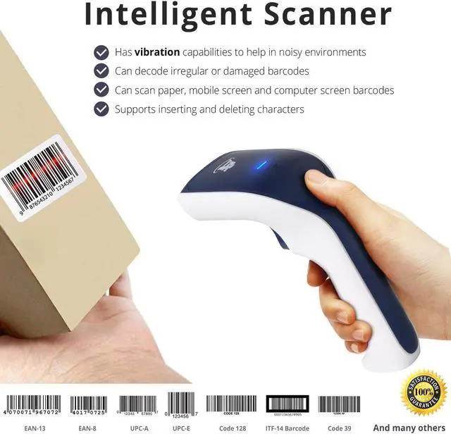 Alt view image 4 of 7 - ScanAvenger Wireless Portable 1D Bluetooth Barcode Scanner: 3-in-1 Hand Scanners -Vibration, Cordless, Rechargeable Scan Gun for Inventory Management - Handheld, USB Bar Code EAN-UPC Reader