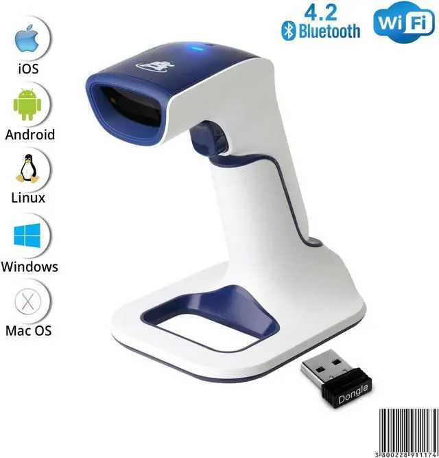 Alt view image 3 of 7 - ScanAvenger Wireless Portable 1D With Stand Bluetooth Barcode Scanner: 3-in-1 Hand Scanners -Vibration, Cordless, Rechargeable Scan Gun for Inventory Management - Handheld, USB Bar Code UPC/Ean Reader