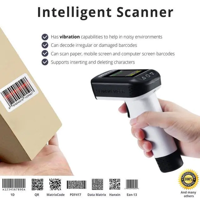 Alt view image 6 of 7 - ScanAvenger 1D & 2D Bluetooth Barcode Scanner with LCD Display, Wireless & USB Rechargeable Handheld for Inventory, POS, Library/Reads QR, UPC, Codes/Windows, Mac, Android, iOS